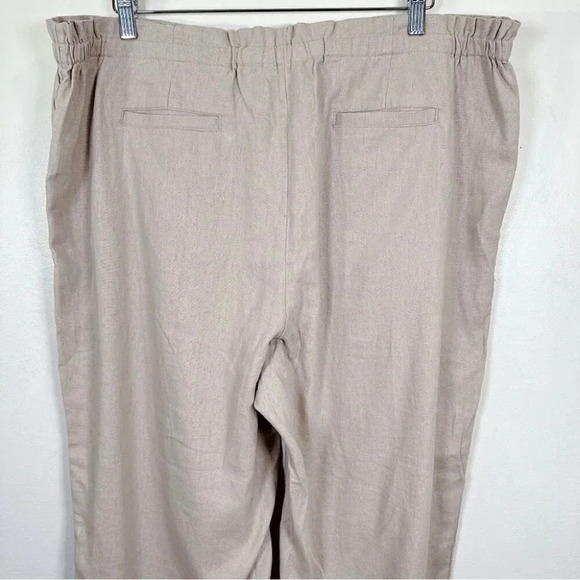 Caslon Womens Size XXlarge Pull On Linen Blend Beige Trouser - Picture 11 of 14